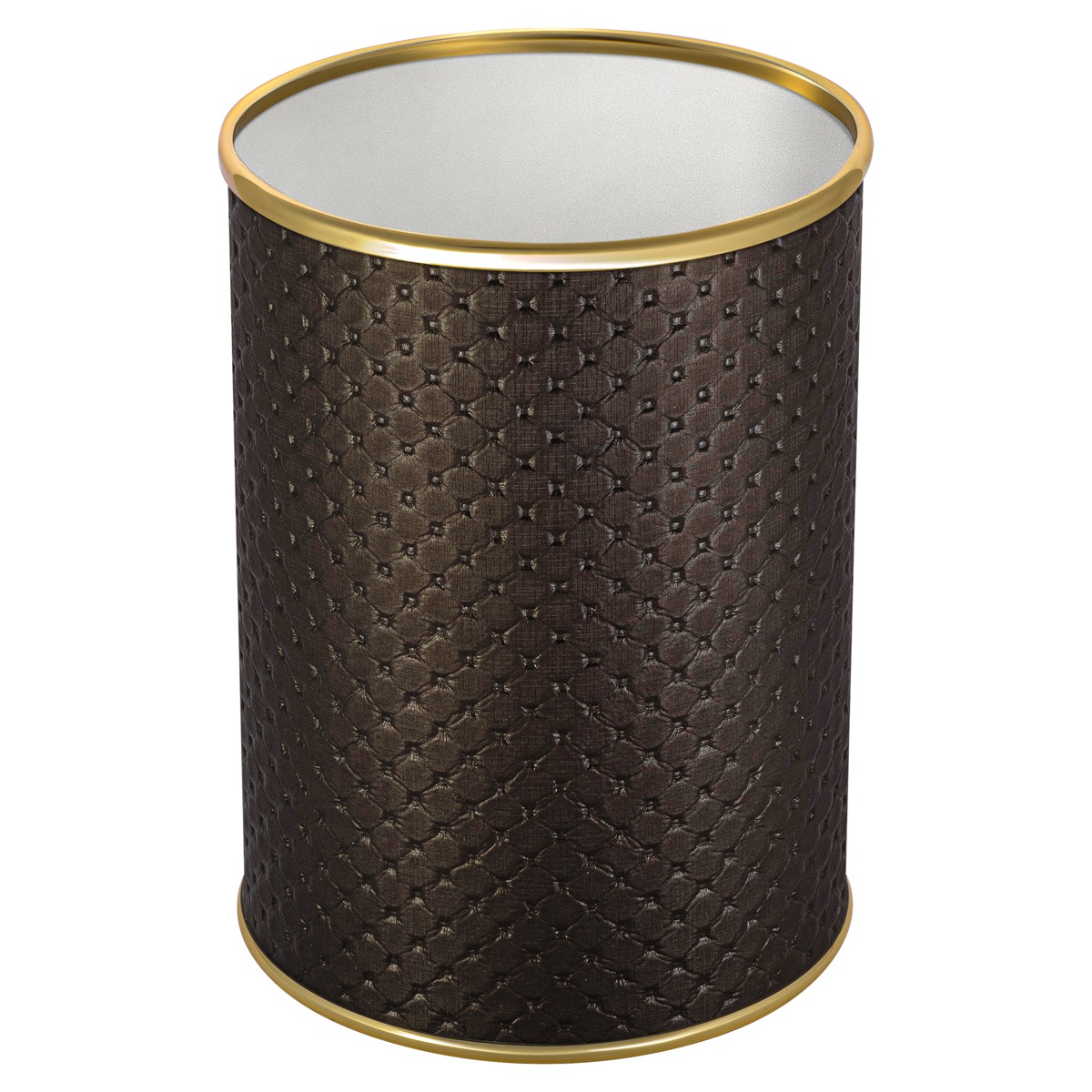 Vegan-leather storage bucket