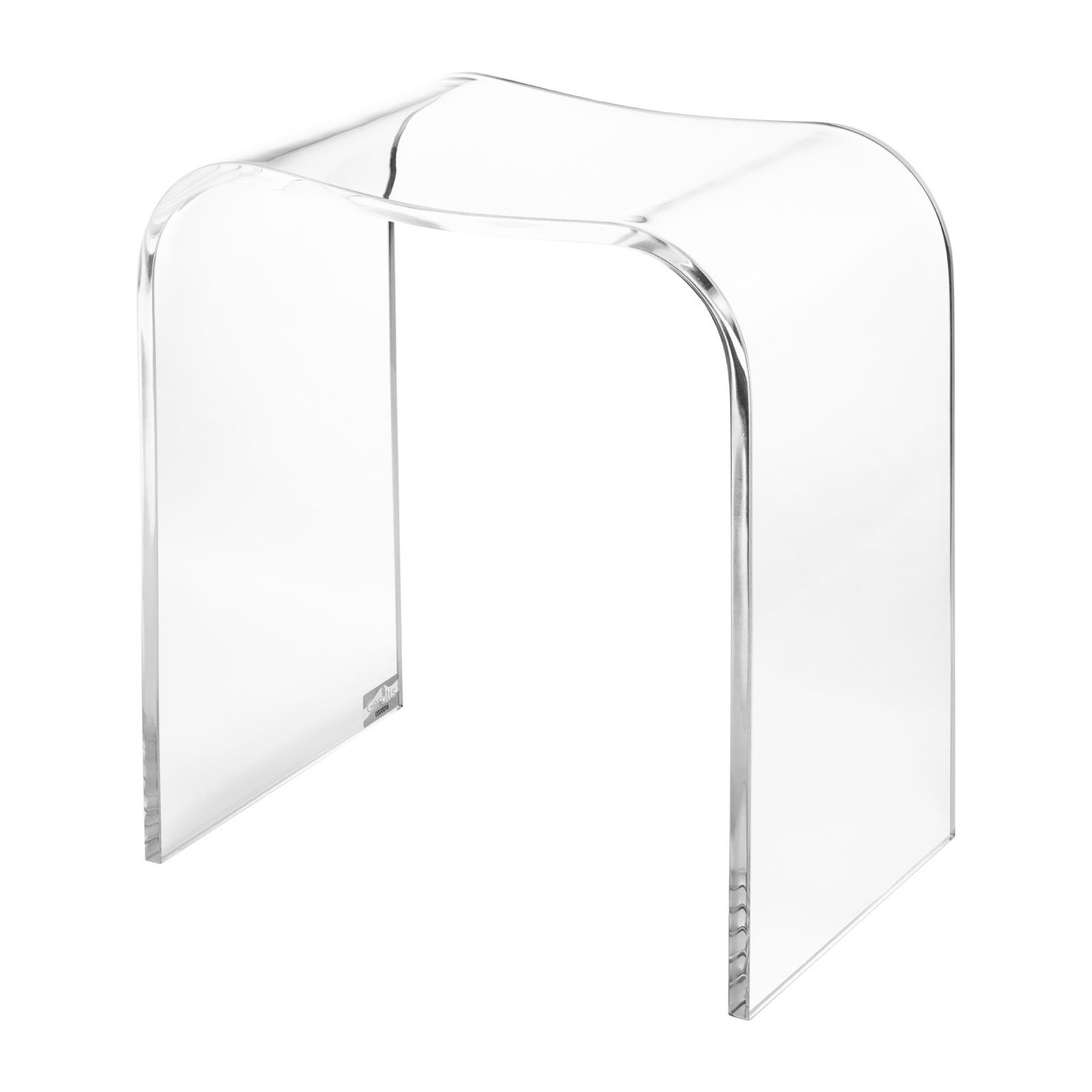 Cast acrylic stool